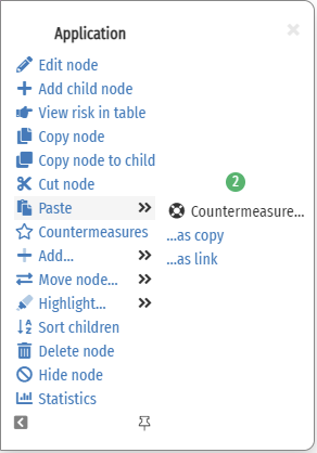 Countermeasures menu paste option